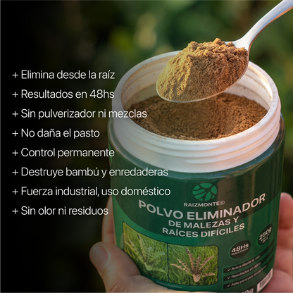 Raizmonte Polvo Eliminador De Malezas y Raices Dificiles